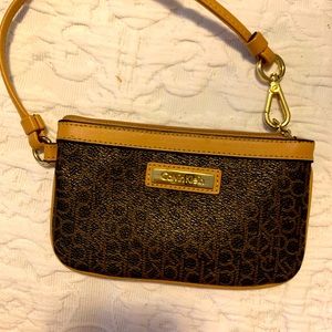 Calvin Klein Leather Wristlet